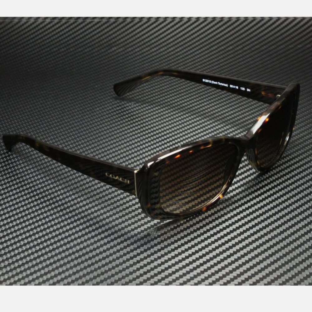 COACH Dark Tortoise 56mm Women's Sunglasses - Picture 3 of 5